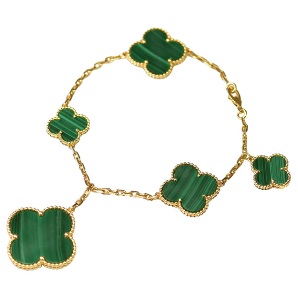 ˇStella JewelryˇMAGIC CLOVER MALACHITE BRACELET 5 MOTIFS