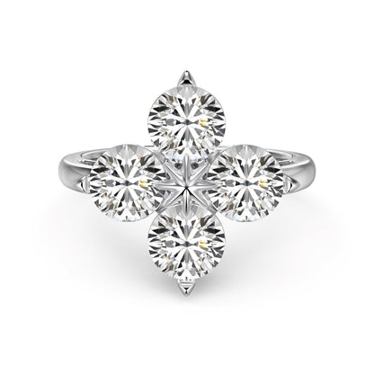 ˇStella JewelryˇFour-Leaf Clover Eight-Pointed Star Ring