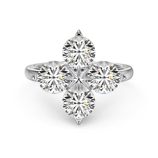 ˇStella JewelryˇFour-Leaf Clover Eight-Pointed Star Ring