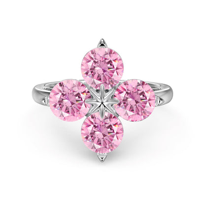 ˇStella JewelryˇFour-Leaf Clover Eight-Pointed Star Ring