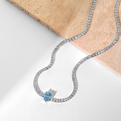ˇStella JewelryˇUnique Pear Cut Tennis Necklace