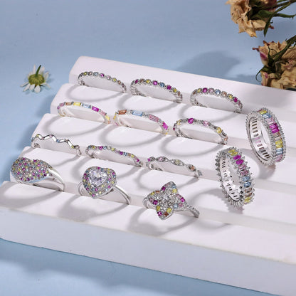 ˇStella JewelryˇOrnate Vibrant Round Cut Daily Ring