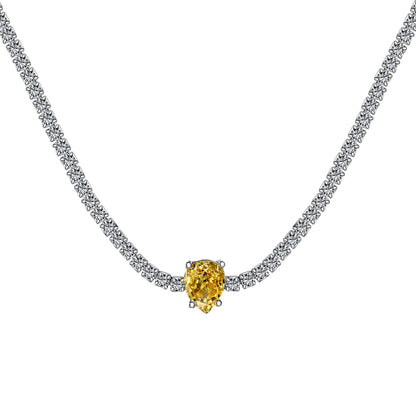 ˇStella JewelryˇUnique Pear Cut Tennis Necklace