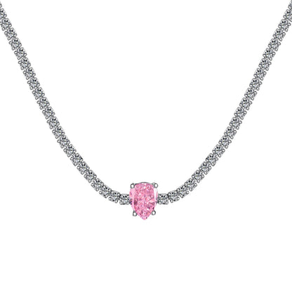 ˇStella JewelryˇUnique Pear Cut Tennis Necklace