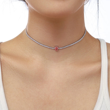 ˇStella JewelryˇUnique Pear Cut Tennis Necklace