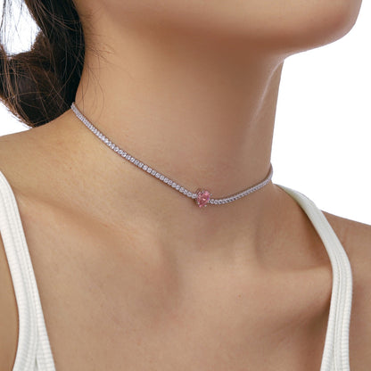 ˇStella JewelryˇUnique Pear Cut Tennis Necklace