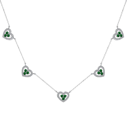ˇStella JewelryˇSparkling Five Heart Necklace