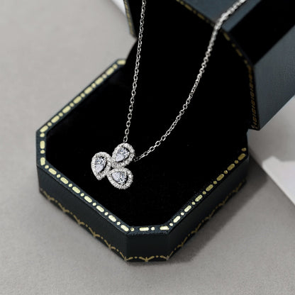 ˇStella JewelryˇElegant Flower Shape Pear Cut Necklace
