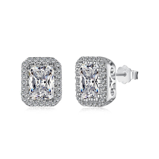 ˇStella JewelryˇLuxurious Dainty Emerald Cut Daily Earrings