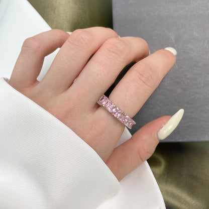 ˇStella JewelryˇElegant Princess Cut Tennis Ring