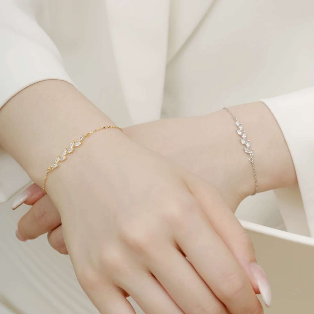 ˇStella JewelryˇElegant Wheat Leaves Shape Bracelet