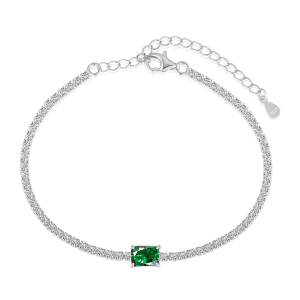 ˇStella JewelryˇEinzigartiges Bankettarmband im Smaragdschliff