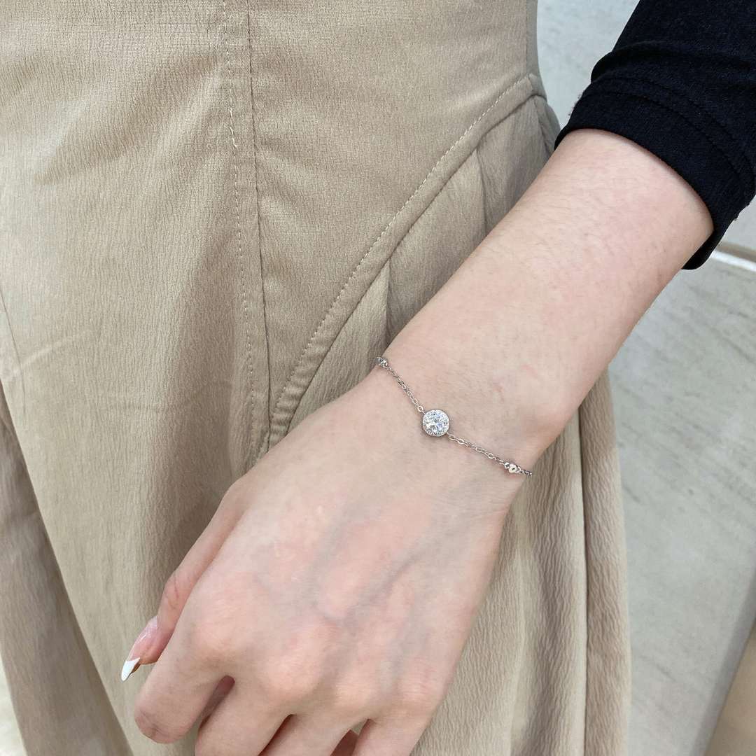 ˇStella JewelryˇDazzling Round Cut Shape Bracelet