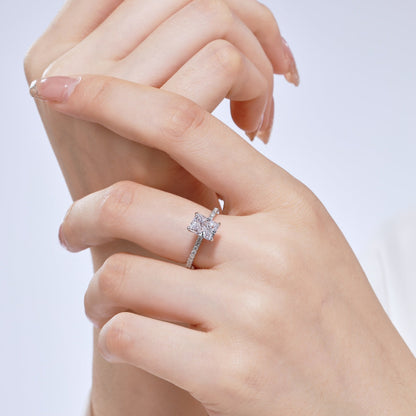 ˇStella JewelryˇDazzling Sparkling Radiant Cut Party Ring