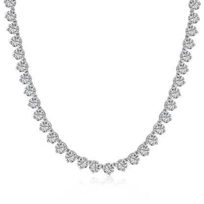 ˇStella JewelryˇOrnate Heart Cut Tennis Necklace