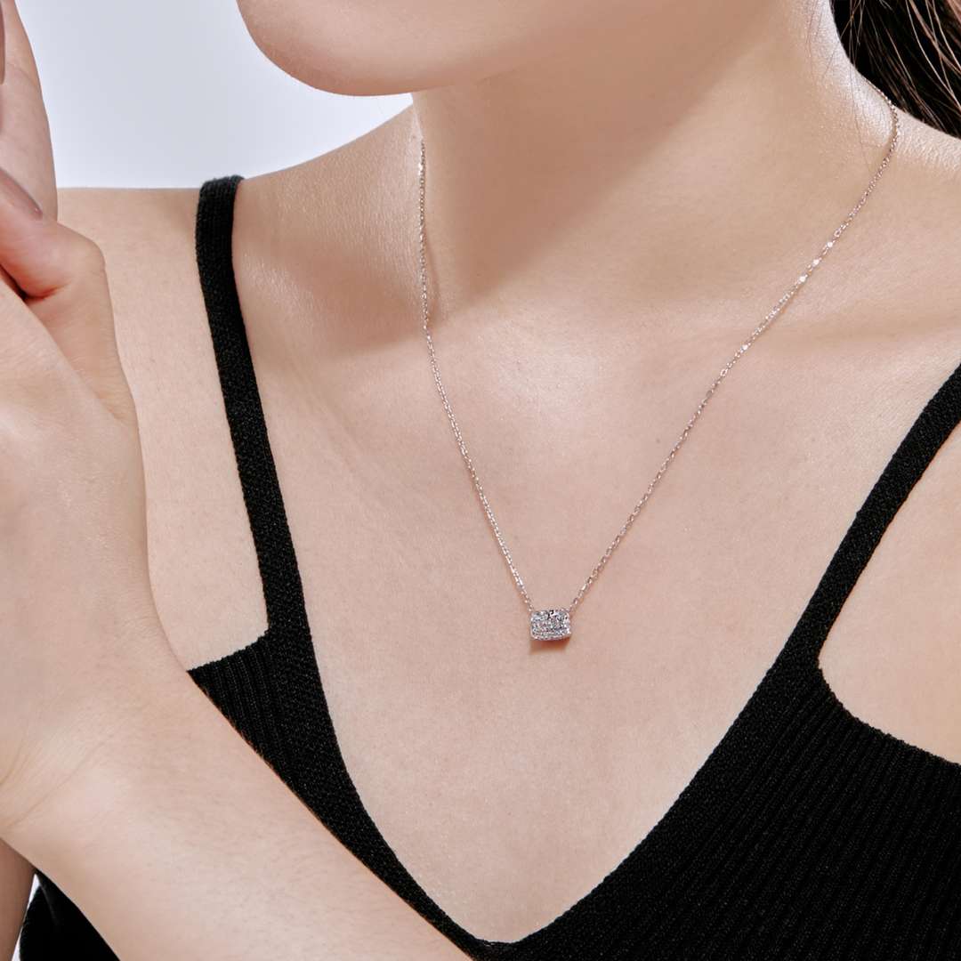 ˇStella JewelryˇLuxurious Square Shape Colorful Necalack