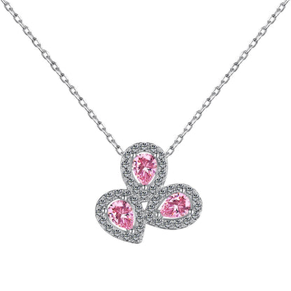 ˇStella JewelryˇElegant Flower Shape Pear Cut Necklace