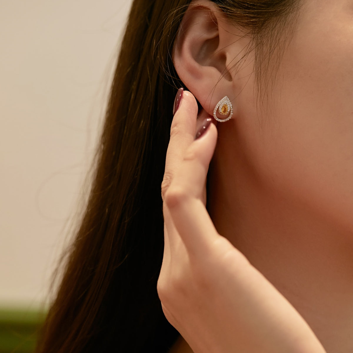 ˇStella JewelryˇSparkling Delicate Water Drop Shape Daily Earrings