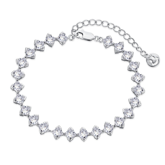 ˇStella JewelryˇOrnate Princess Cut Daily Bracelet