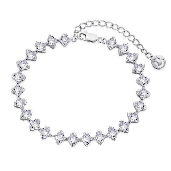 ˇStella JewelryˇVerziertes Princess Cut Daily Armband