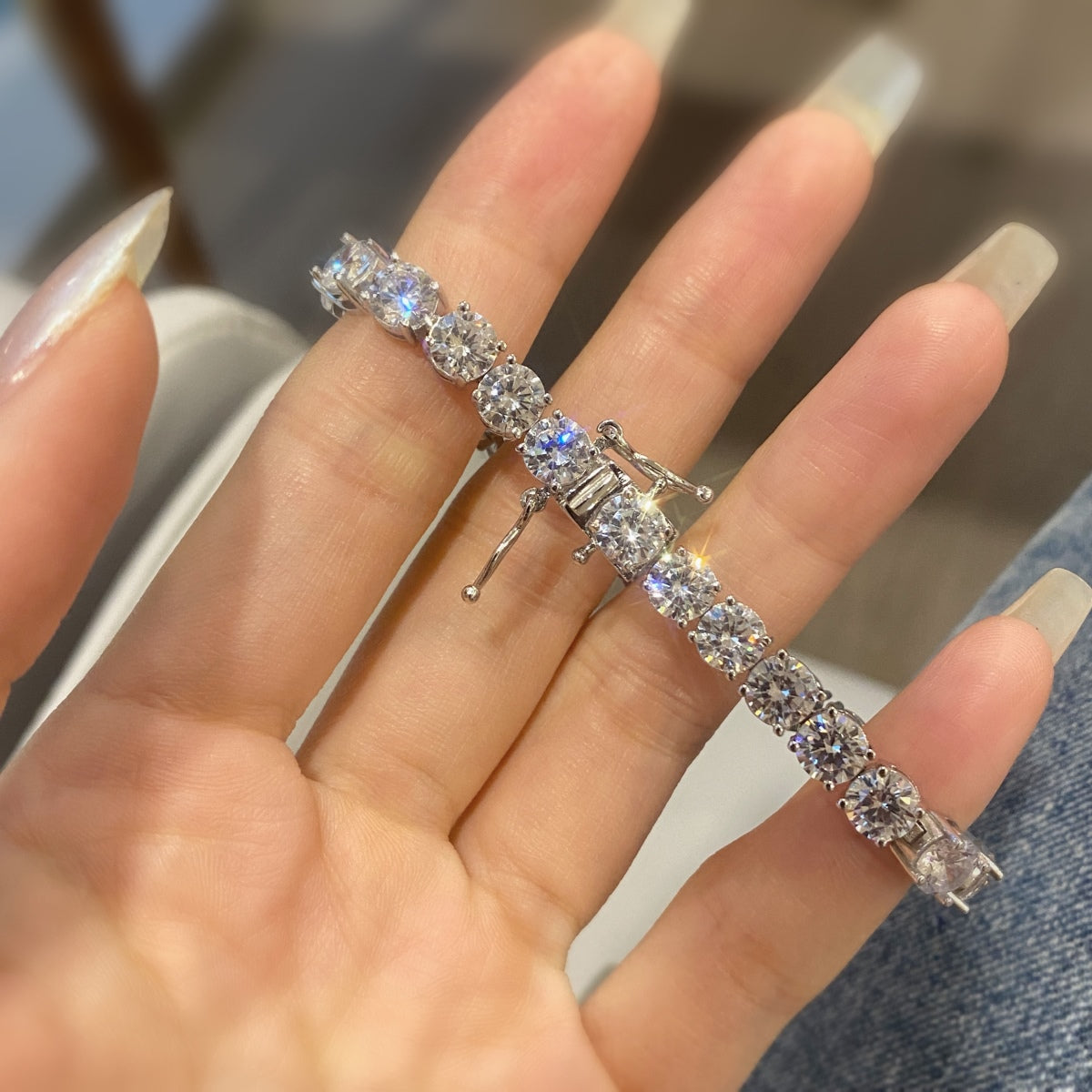 ˇStella JewelryˇDazzling Round Cut Wedding Bracelet