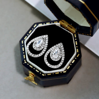 ˇStella JewelryˇSparkling Delicate Water Drop Shape Daily Earrings