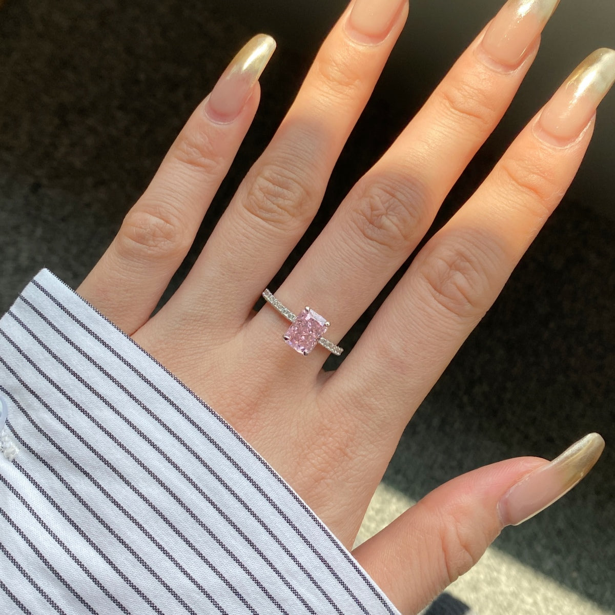 ˇStella JewelryˇDazzling Sparkling Radiant Cut Party Ring
