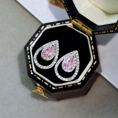 ˇStella JewelryˇSparkling Delicate Water Drop Shape Daily Earrings