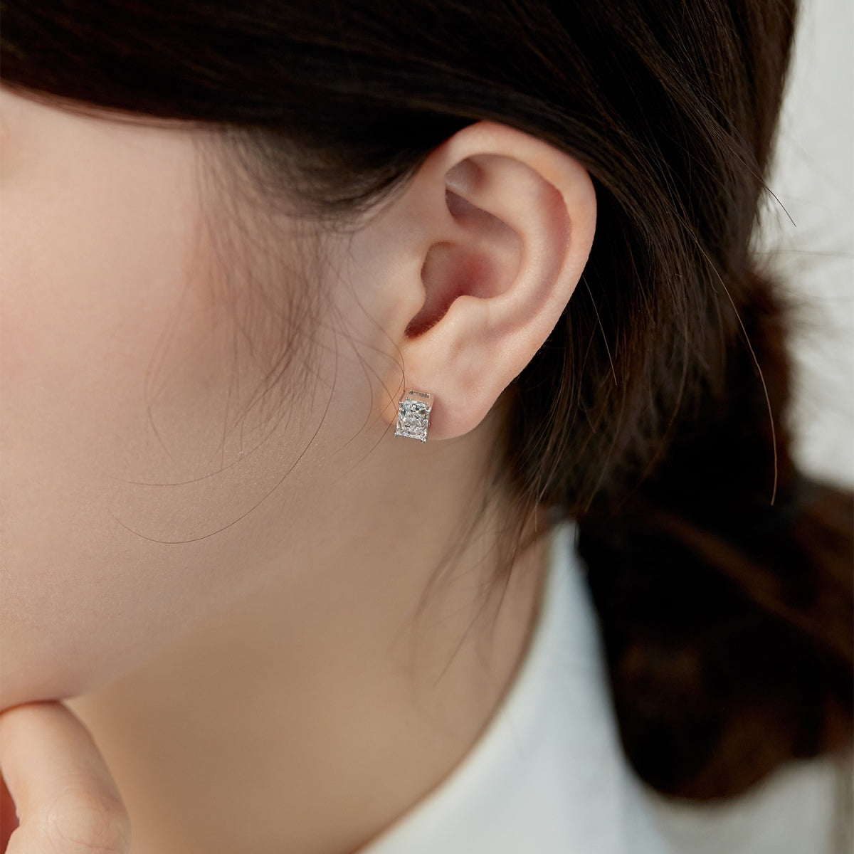 ˇStella JewelryˇRadiant Luxurious Princess Cut Daily Earrings