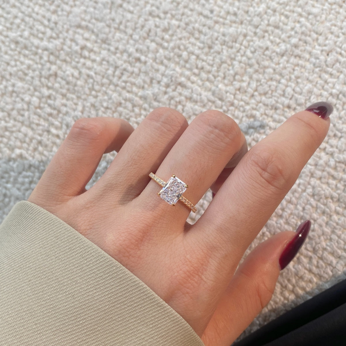 ˇStella JewelryˇDazzling Sparkling Radiant Cut Party Ring