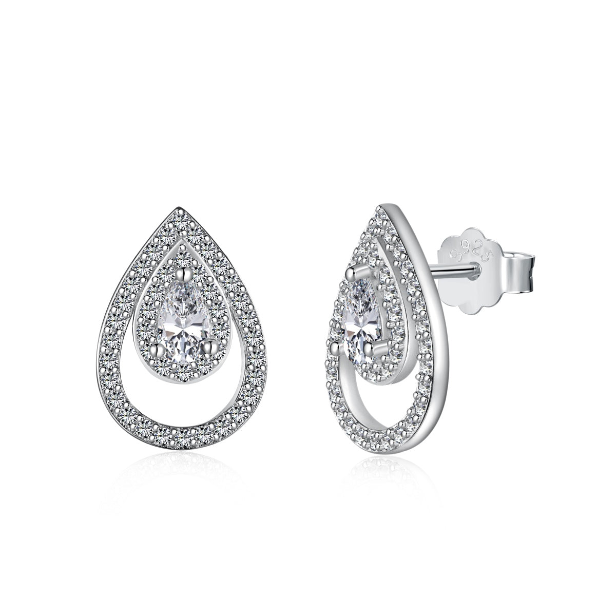 ˇStella JewelryˇSparkling Delicate Water Drop Shape Daily Earrings