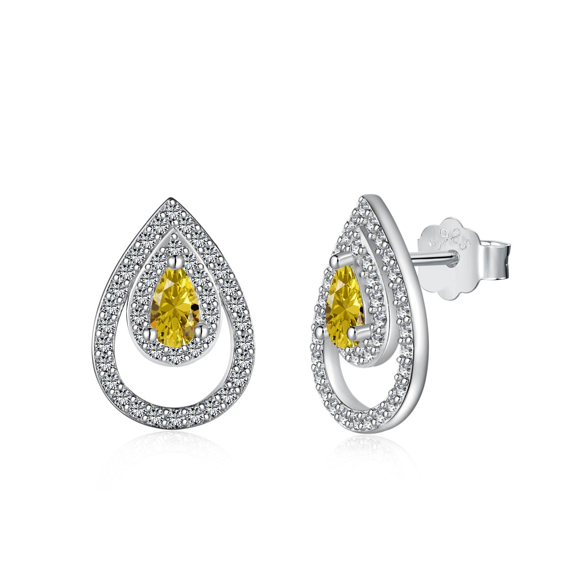 ˇStella JewelryˇSparkling Delicate Water Drop Shape Daily Earrings