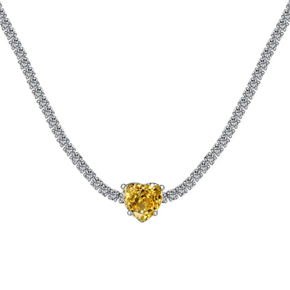 ˇStella JewelryˇSparkling Tennis Heart Cut Necklace