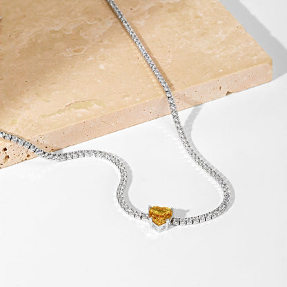 ˇStella JewelryˇSparkling Tennis Heart Cut Necklace