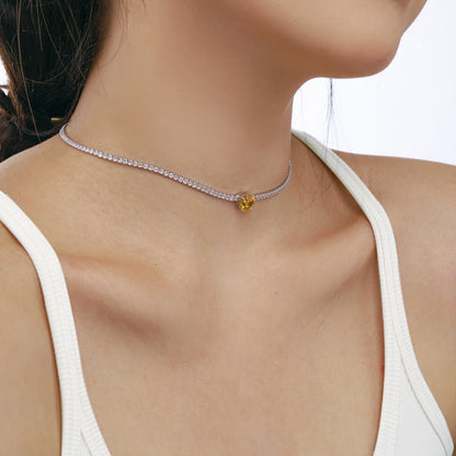 ˇStella JewelryˇSparkling Tennis Heart Cut Necklace