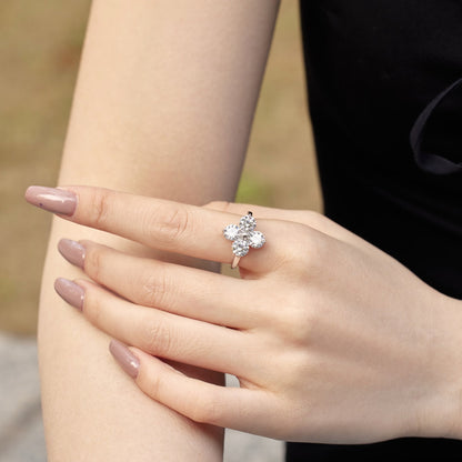 ˇStella JewelryˇFour-Leaf Clover Eight-Pointed Star Ring