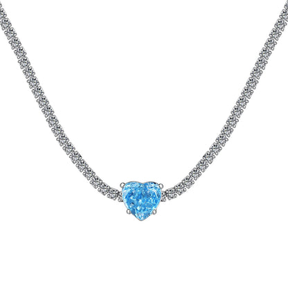ˇStella JewelryˇSparkling Tennis Heart Cut Necklace