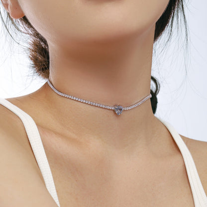 ˇStella JewelryˇSparkling Tennis Heart Cut Necklace