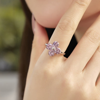 ˇStella JewelryˇFour-Leaf Clover Eight-Pointed Star Ring