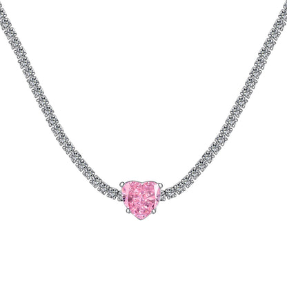 ˇStella JewelryˇSparkling Tennis Heart Cut Necklace