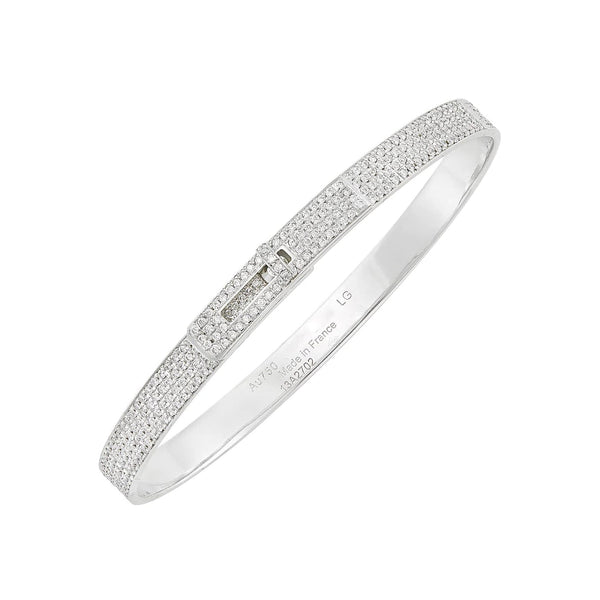 ˇStella JewelryˇHM KELLY BRACELET IN SILVER AND FULL PAVE DIAMOND