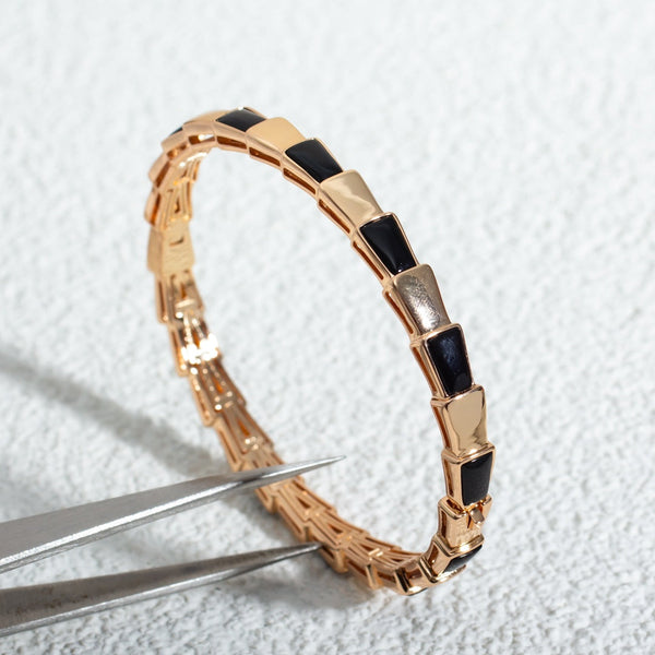 ˇStella JewelryˇSERPENTI ARMBAND ROTGOLD ONYX