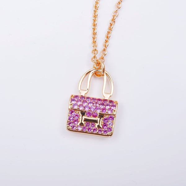 ステラジュエリー コンスタンス ペンダント パープル ダイヤモンド ネックレス