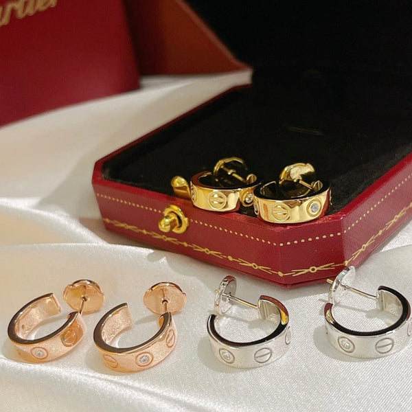 ˇStella JewelryˇLIEBE-OHRRINGE 5,7 MM 2 DIAMANTEN