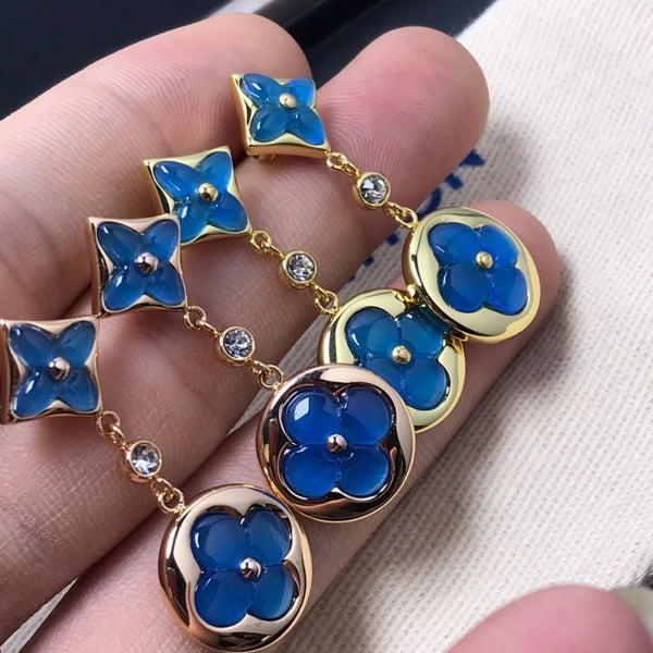ˇStella JewelryˇStern- und Sonnenachat-Diamantohrringe