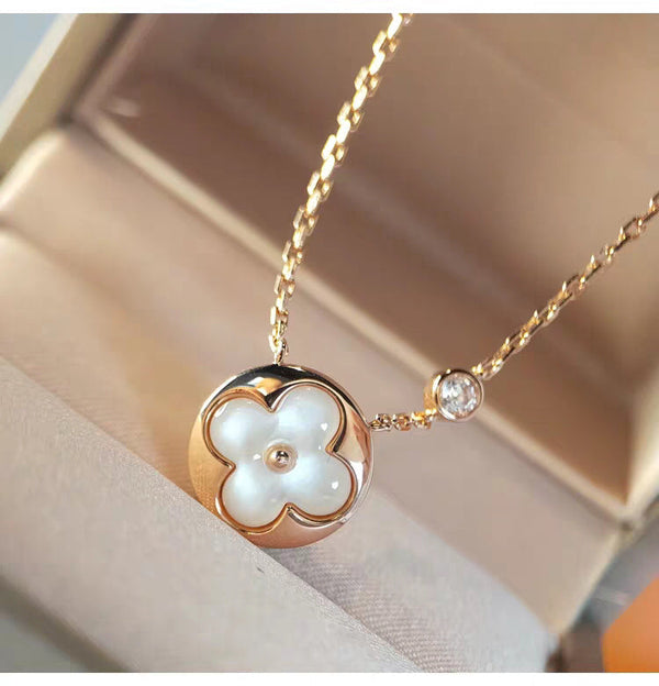 ˇStella JewelryˇSUN MOP GOLD 1 DIAMANT HALSKETTE