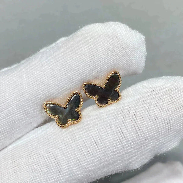 ステラジュエリー バタフライ ダークモップ イヤリング