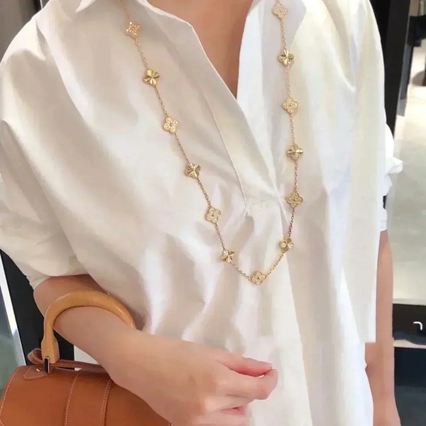 ステラジュエリー クローバー 20モチーフ レーザーダイヤモンドネックレス