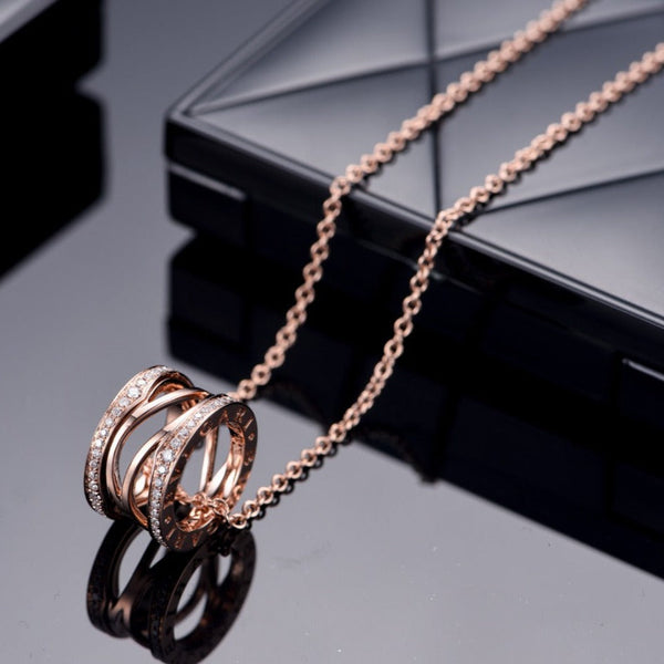 ˇStella JewelryˇZERO 1 PINK GOLD DIAMOND OPEN NECKLACE