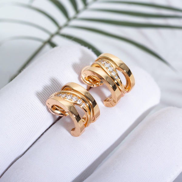 ˇStella JewelryˇZERO 1 PINK GOLD DIAMONDS EARRINGS